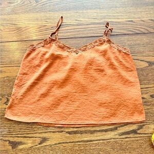 Pink Rose Faux Satin Cami